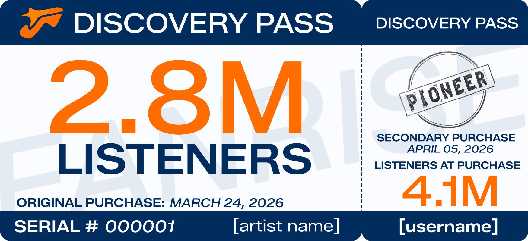 Fanrise Vanguard Discovery Pass